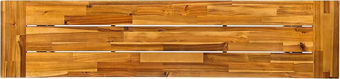 Christopher Knight Home Catriona Outdoor Acacia Wood Bench with Metal Accents, Teak Finish / Rustic Metal 14. 50 x 63 x 17. 75 inches