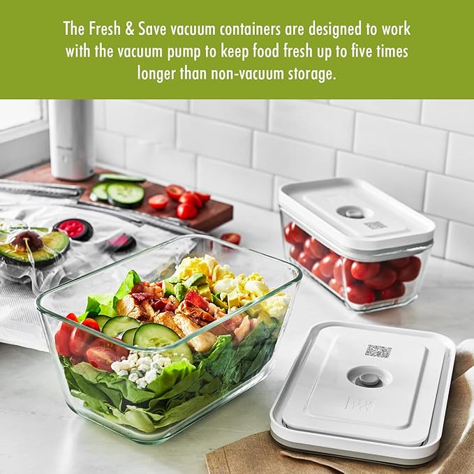 ZWILLING Fresh & Save 3-pc Glass Food Storage Container, Meal Prep Container- Assorted Sizes