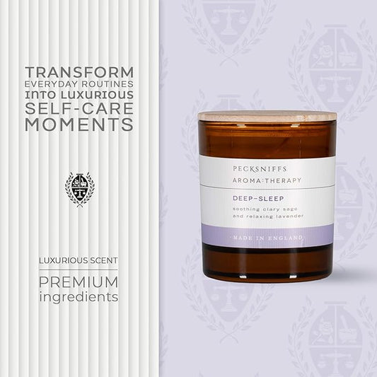 Pecksniff's Amber Deep-Sleep Aroma Therapy Candle | 1 Wick, 184g/6.49oz