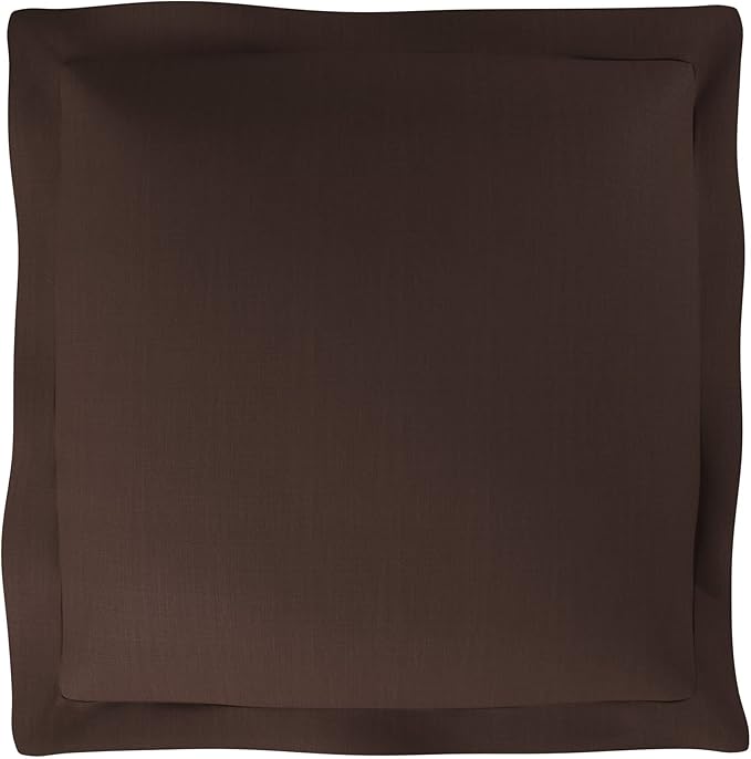 Howard Elliott Scroll Puff Ottoman Chair With Cover, Multipurpose Alternate Seating Footstool Chair with Titanium Frame, Patio Furniture for Camping, Home, Indoor & Outdoor, Sterling Chocolate
