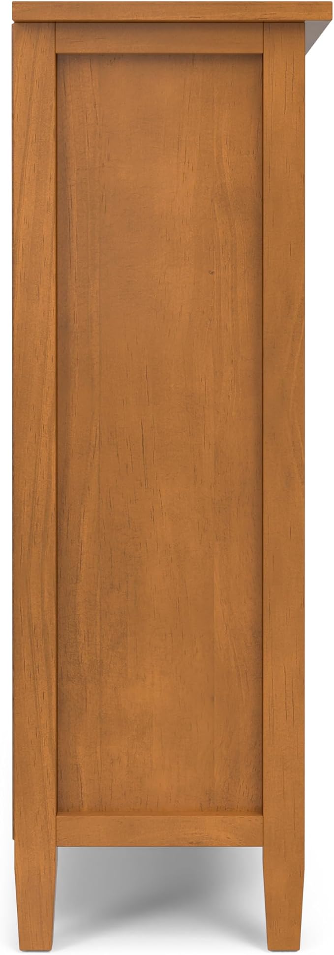 SIMPLIHOME Warm Shaker Solid Wood 36 inch Wide Transitional Entryway Storage Cabinet in Light Golden Brown for The Living Room, Entryway and Family Room