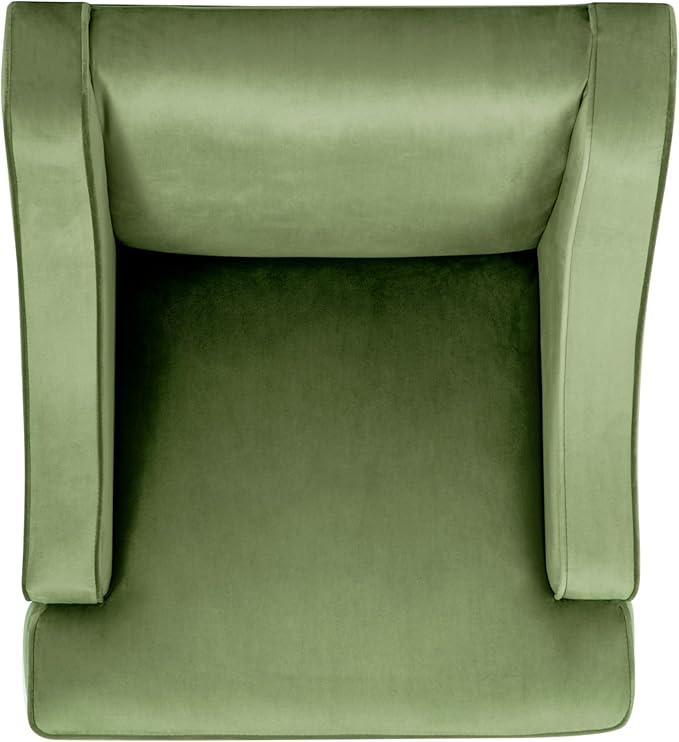 HomePop Velvet Swoop Arm Living-Room-Chairs, Green Velvet