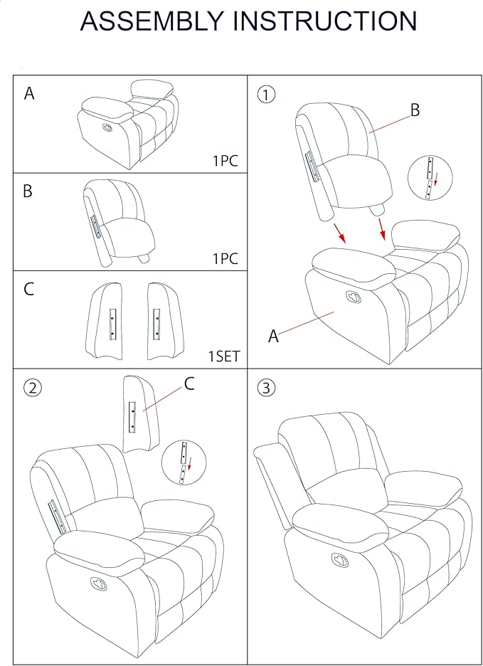 Electric Lift Recliner Sofa, Warm Plush Corduroy Fabric - Comfy Reading Chair for Living Room & Study, Ergonomic Electric Reclining Chair with Soft Upholstery