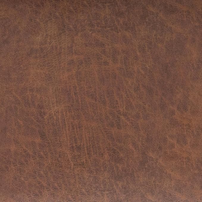 SIMPLIHOME Shiloh 26 inch Wide Transitional Contemporary Small Storage Ottoman in Distressed Saddle Brown Vegan Faux Leather, Assembled, for The Living Room, Entryway and Family Room