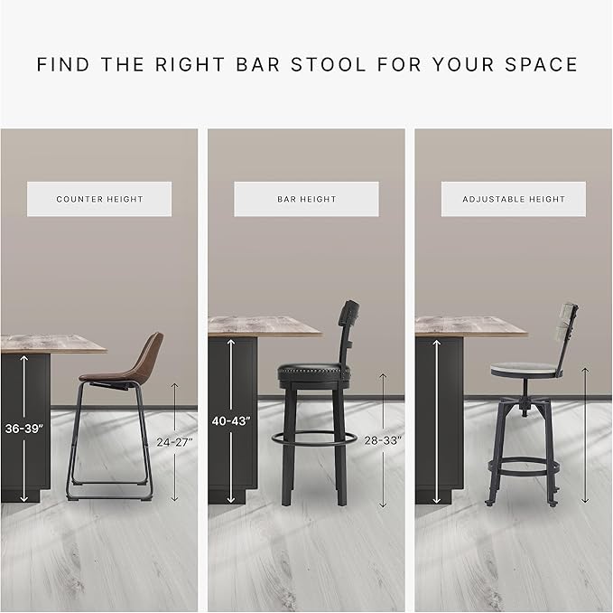 Signature Design by Ashley Centiar Modern Faux Leather 29" Pub Height Bar Stool, Set of 2, Gray
