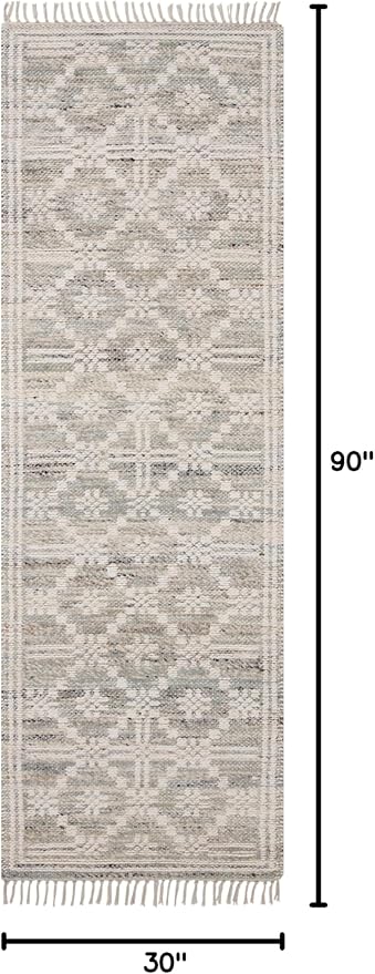 Loloi Angela Rose Rivers Collection RIV-02 Lagoon/Ivory 2'-6" x 7'-6" Reversible Runner Rug