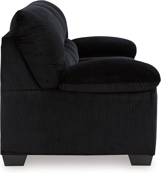Signature Design by Ashley SimpleJoy Modern Sofa for Living Room, Black