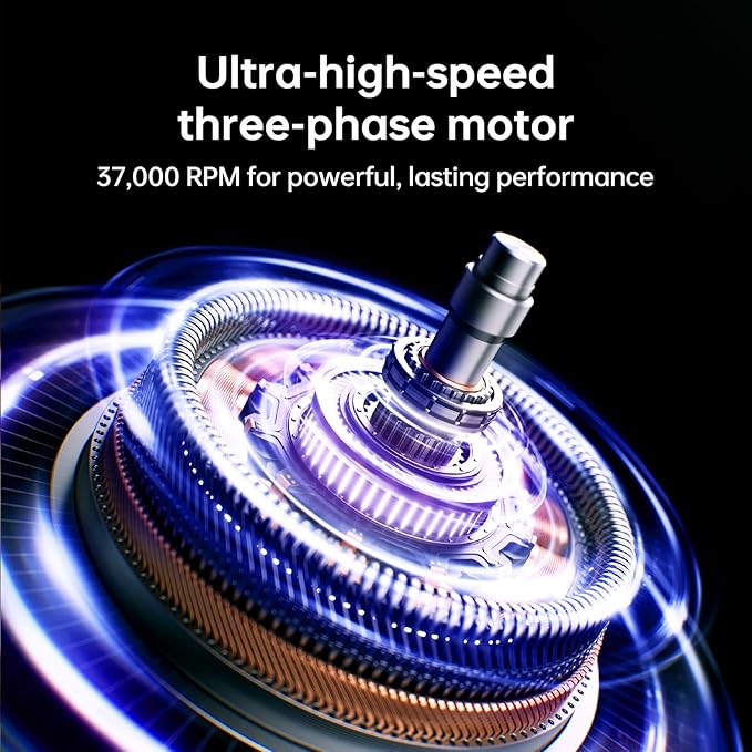 JISULIFE Table Purifier Fan, 3-in-1 Air Purifier Cool: HEPA H11 Filter, 7-Color RGB Light, 100-Speed, 10000mAh Battery, 120° Oscillating Desktop Fan for Gaming/Office Desk