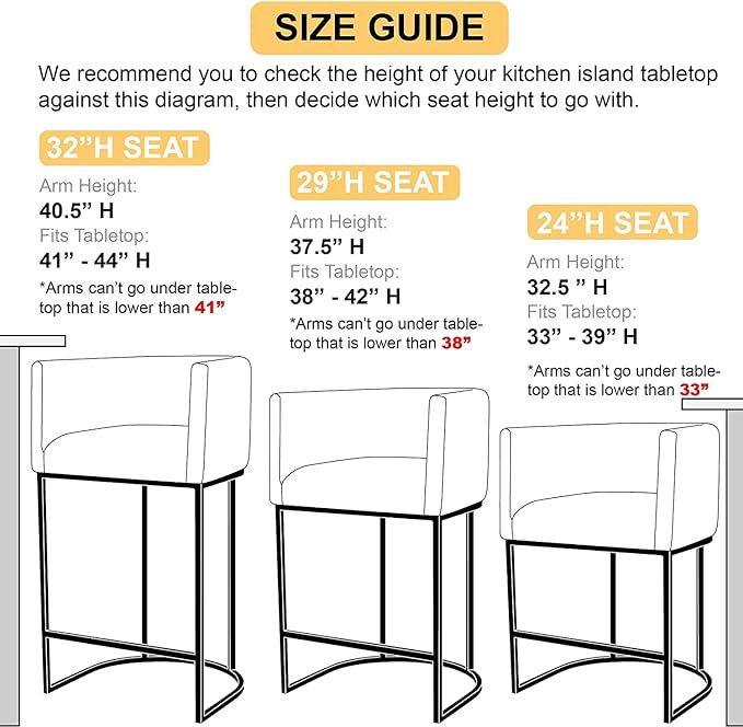 PU Leather Bar Stools, Modern Upholstered Counter Height Bar stools 24" Leather Barstools Barrel Kitchen Counter Island Stools with Golden Metal Base, White