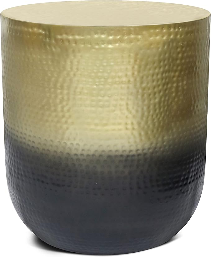 SIMPLIHOME Nova Boho 19 Inch Wide Metal Side Table in Gold Ombre, Fully Assembled, For the Living Room and Bedroom