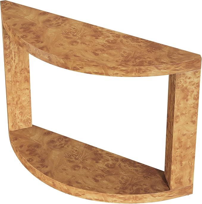 Tribesigns 2-Tier Console Table for Living Room, 47.24" Modern Entryway Table for Foyer, Hallway, Brown