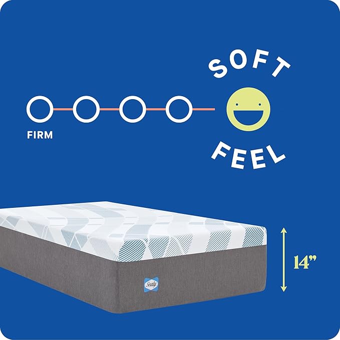 Sealy Dreamlife 14” Hybrid Mattress-in-a-Box, King, SealyComfort Gel Memory Foam, SealyResponsive Encased Coils, Machine Washable Cover