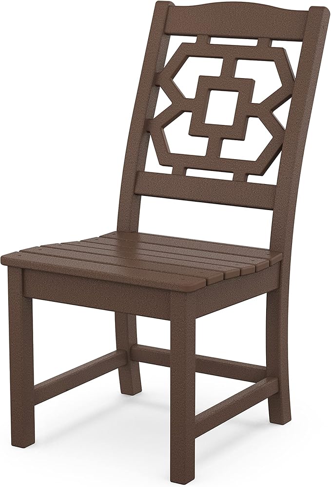 Martha Stewart by POLYWOOD® Chinoiserie Dining Side Chair in Mahogany