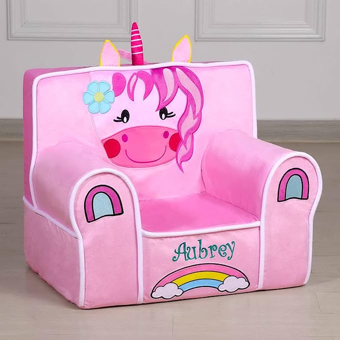 DIBSIES Personalized Creative Wonders Toddler Chair - Ages 1.5 to 4 Years Old (Unicorn)
