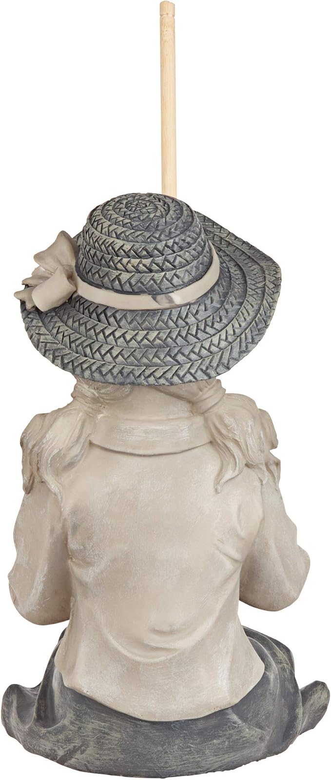 Design Toscano Big Catch Fisherwoman Nellie Girl with Fishing Pole Garden Statue, Medium 17 Inch Tall, Cast Stone Resin, Two Tone Stone Finish