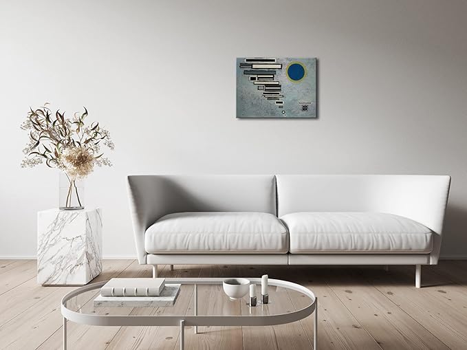 Wieco Art Canvas Wall Art Wassily Kandinsky Unequal 1932 Picture Print of Famous Paintings Canvas Prints Abstract Wall Art for Home Decor office decorationsand