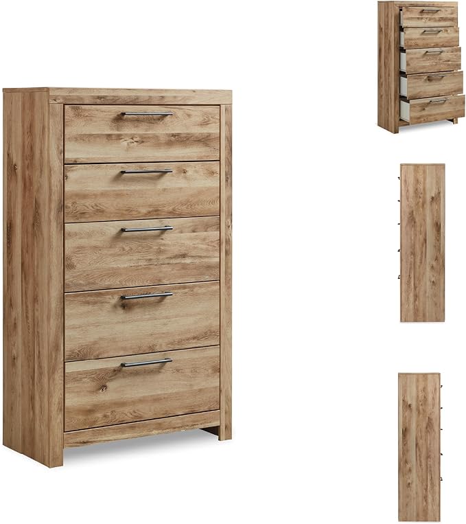 Signature Design by Ashley Hyanna Rustic 5 Drawer Chest, Rustic