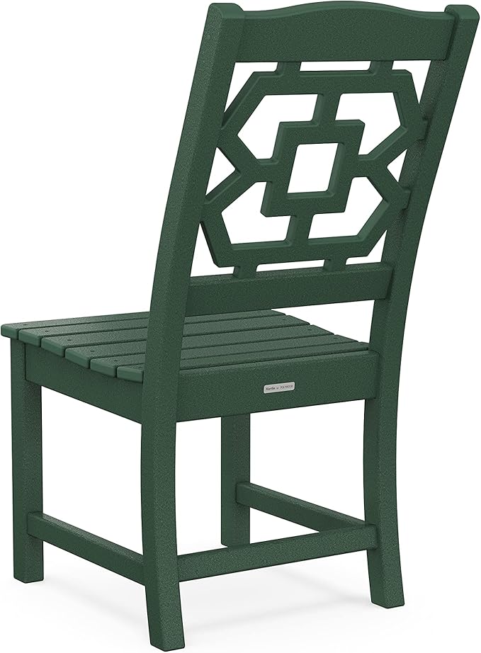 Martha Stewart by POLYWOOD® Chinoiserie Dining Side Chair in Green