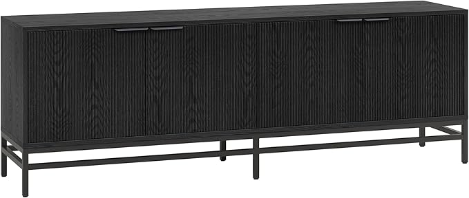 Henn&Hart Montello TV Stand, 70" Wide, Black