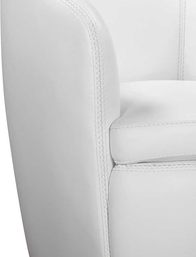 Parker Living Barolo - Snow 100% Italian Leather Swivel Club Chair