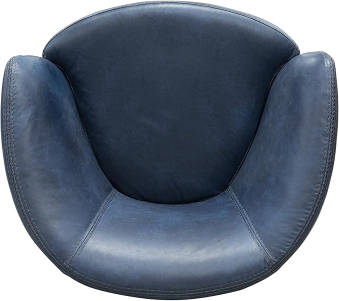 Parker Living Barolo - Vintage Navy 100% Italian Leather Swivel Club Chair