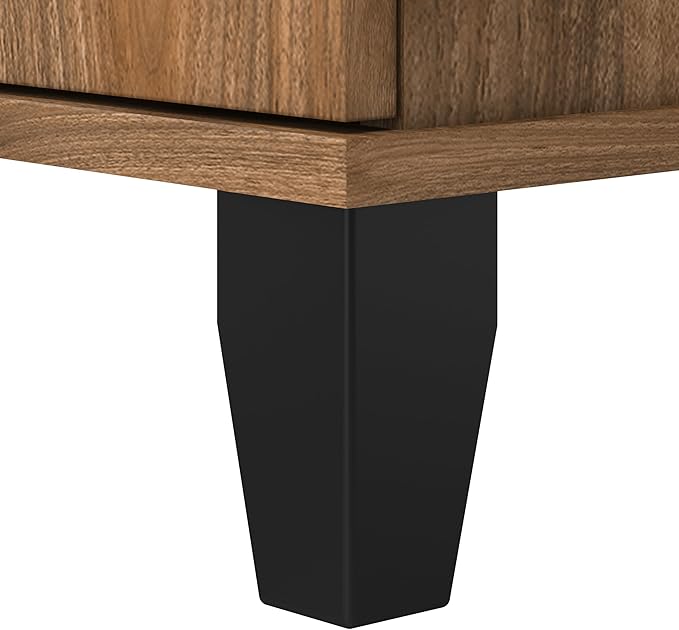 Bush Furniture 60-inch Home Office Desk with Drawers, Large Computer Table with Storage, Transitional Style, Somerset Collection, Fresh Walnut