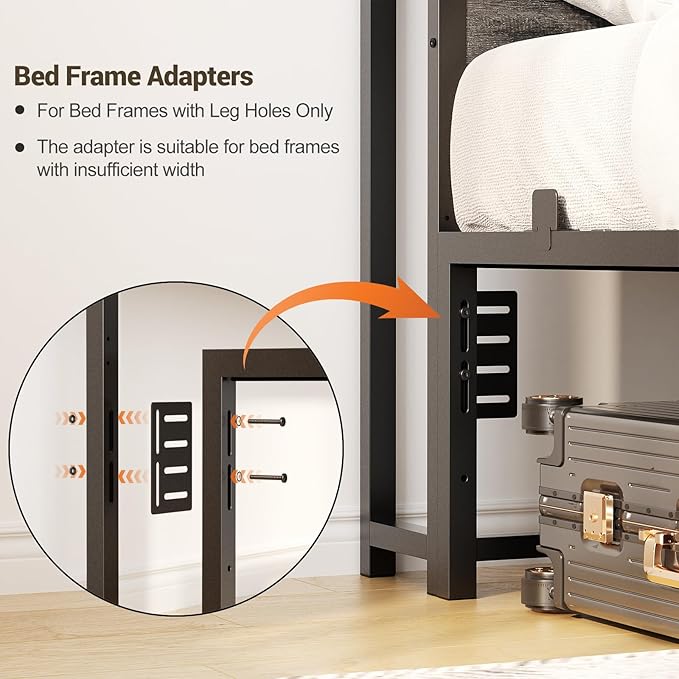 Unikito Headboard for Twin Size Bed with Storage Shelf, Head Board with 3 Outlets and 2 USB Ports, Headboards with RGB LED Light, Height Adjustable, Sturdy and Stable, Easy Assembly, Black Oak