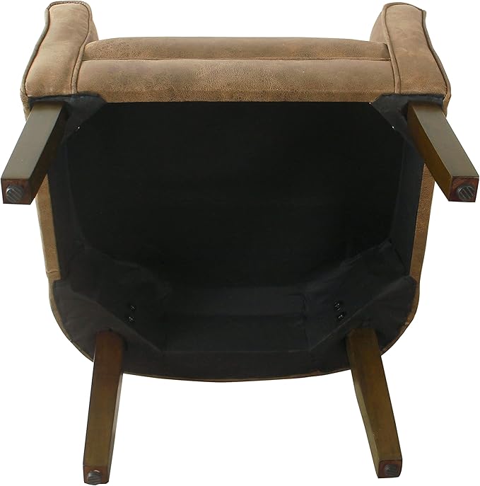HomePop Modern Barrel Accent Chair, Brown