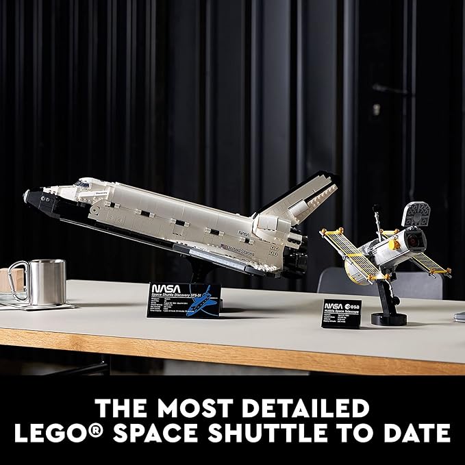 LEGO Icons NASA Space Shuttle Discovery Building Sets for Adults - Model Kits for Bookshelf or Office Decor, Ages 18+ Years - Gifts for Men & Women - 10283