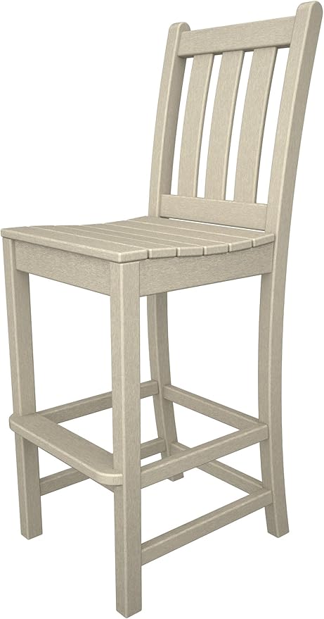 POLYWOOD® Traditional Garden Bar Chair, Sand