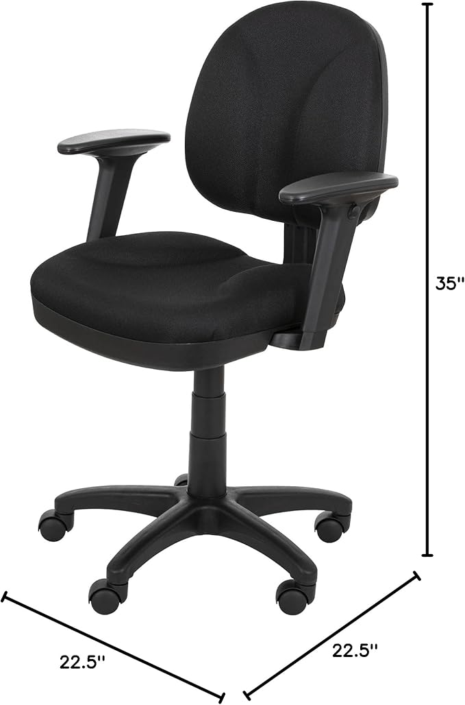 OEF Furnishings Comfort Office Chair, 18"-22", Black