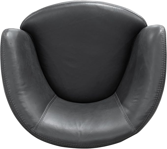 Parker Living Barolo - Vintage Slate 100% Italian Leather Swivel Club Chair