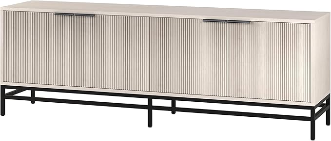 Henn&Hart Montello TV Stand, 70" Wide, White