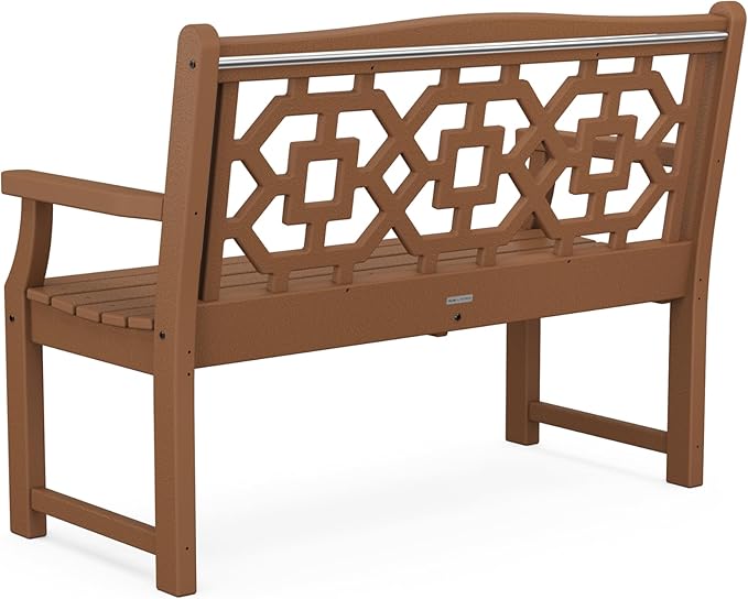 Martha Stewart by POLYWOOD® Chinoiserie 48” Garden Bench in Teak