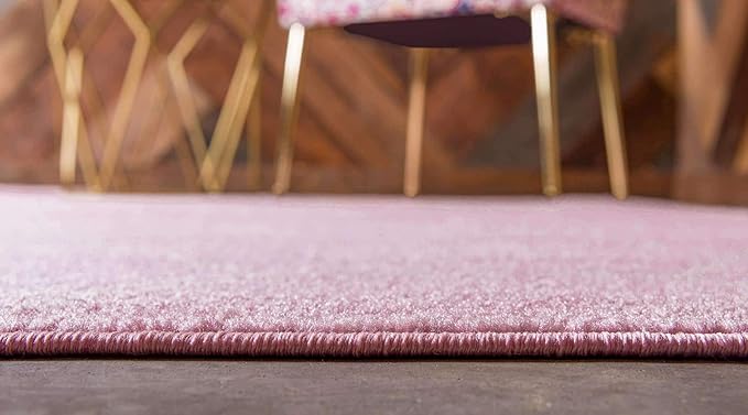 Unique Loom Trellis Frieze Collection Area Rug - Geometric (6' Round, Light Pink/ Ivory)