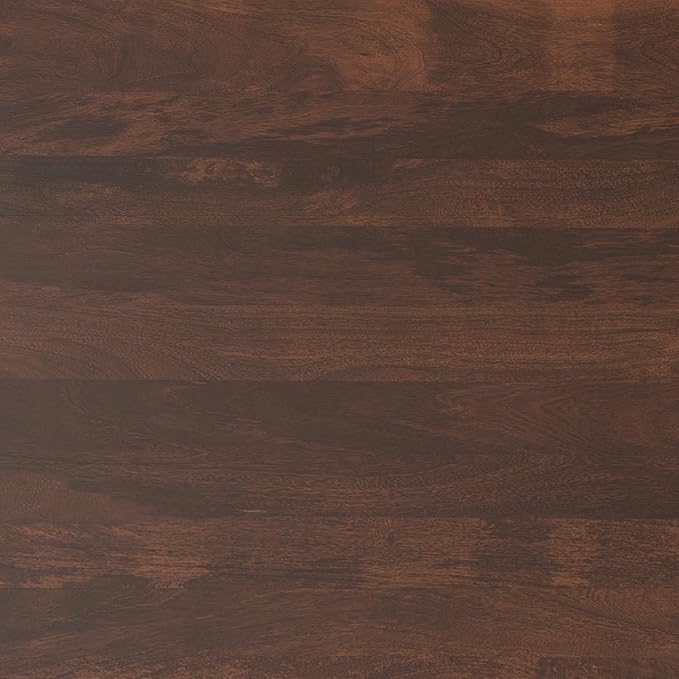 SIMPLIHOME Elmbrook Coffee Table - 34 inch Wide Solid Mango Wood Modern Industrial Round Drum Cocktail Table in Walnut Brown, Sculptural Living Room Table with Low Profile Design, Assembled