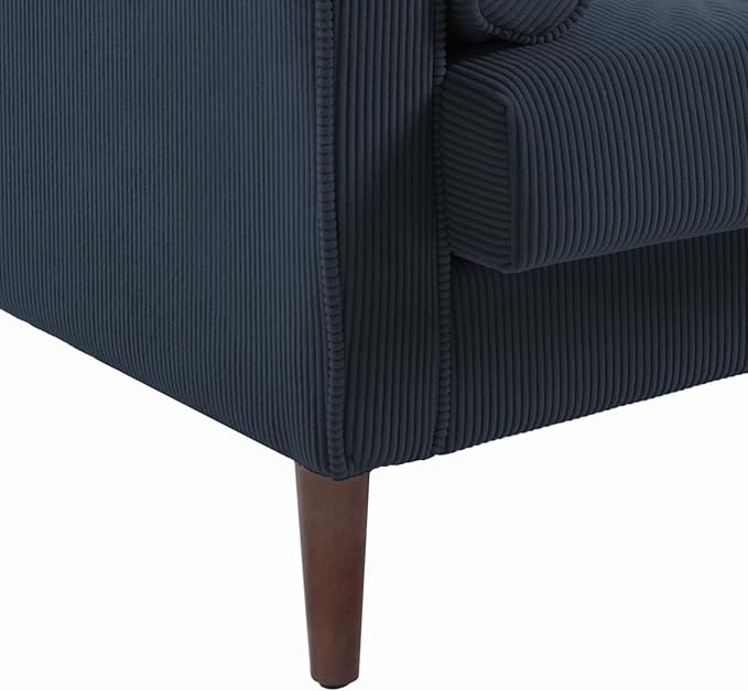 Oversized Accent Chair Set of 1, Corduroy Fabric Mid Century Modern Armchair with Large Seat for Living Room Bedroom Reading