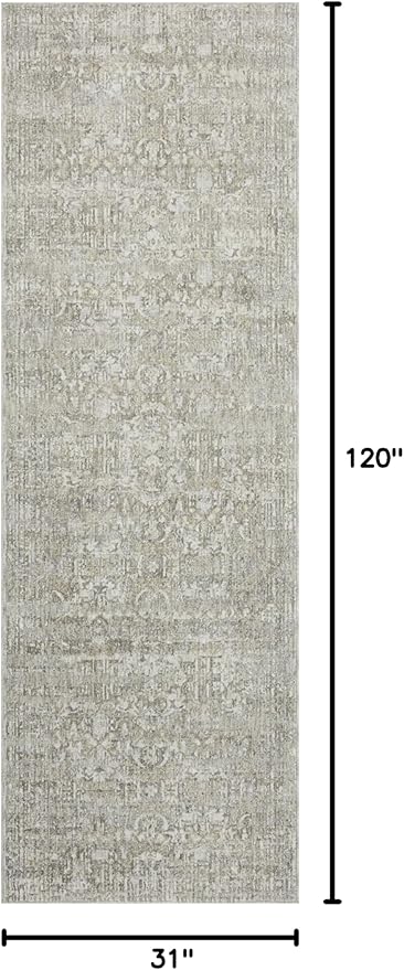 Loloi Amber Lewis Honora Collection HON-04 Grey/Beige 2'-7" x 10'-0" Runner Rug
