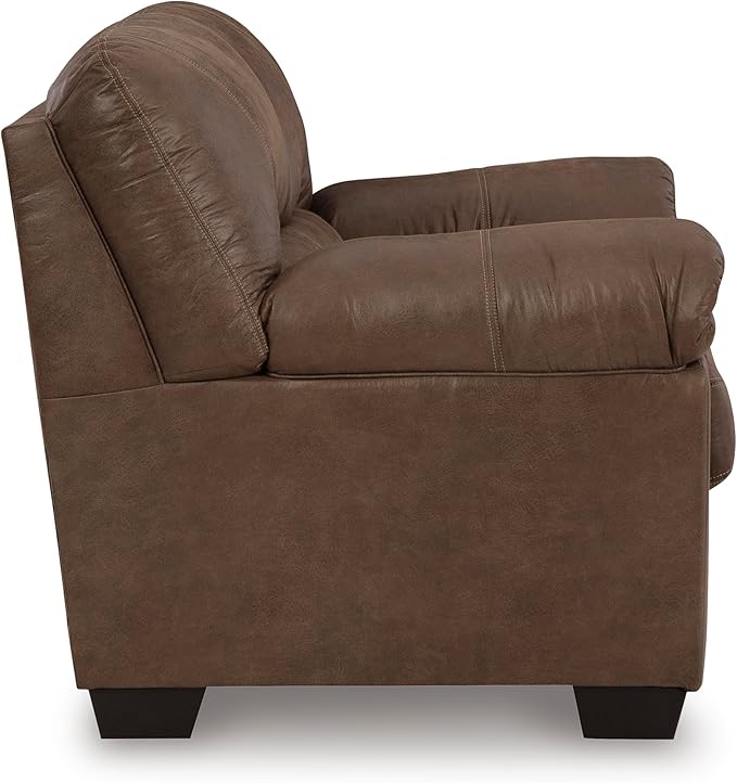 Signature Design by Ashley Bladen Faux Leather Loveseat, Brown