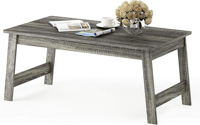 Furinno Beginning Coffee Table, French Oak Grey , 19.45D x 35.59W x 15.63H in