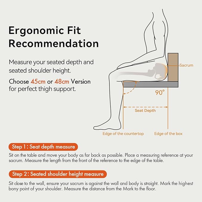 LiberNovo Dynamic Ergonomic Office Chair - Comfy Adjustable Desk Chair with Adaptive Lumbar Support, 160° Recline & Built-in Spine Stretch for Back Comfort, Home Office Long Hours Use, Black+45cm