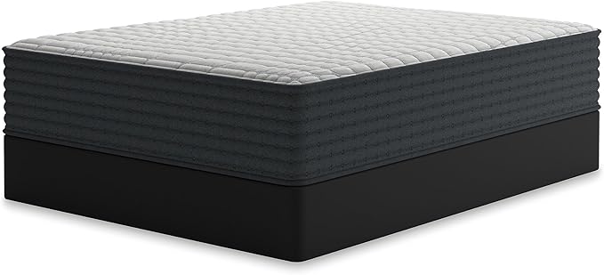 Signature Design by Ashley Hybrid 1300 13 Inch Plush Gel Memory Foam Mattress with Edge Support for Pressure Relief, California King, Fiberglass Free, Mattress in A Box