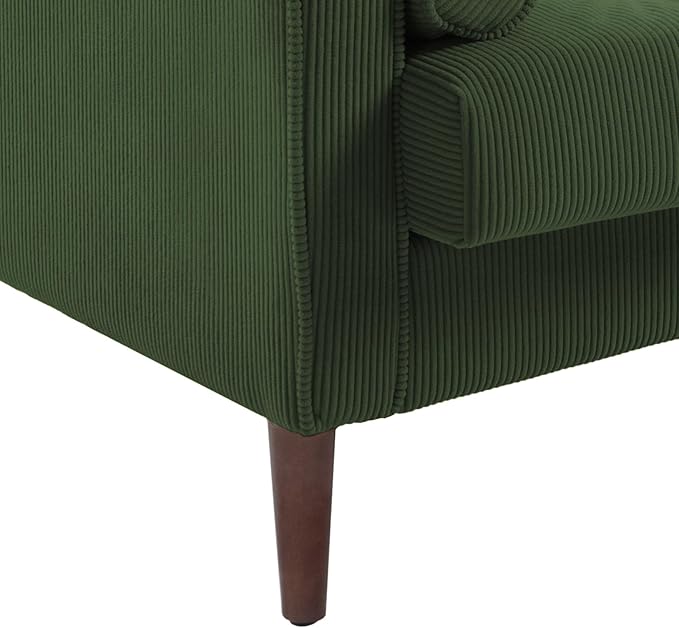 Oversized Accent Chair Set of 1, Corduroy Fabric Mid Century Modern Armchair with Large Seat for Living Room Bedroom Reading