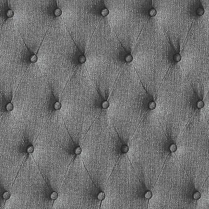 24KF Upholstered Tufted Button Linen Fabric Headboard,Comfortable Fashional Headboard King/CA King Size,Granite