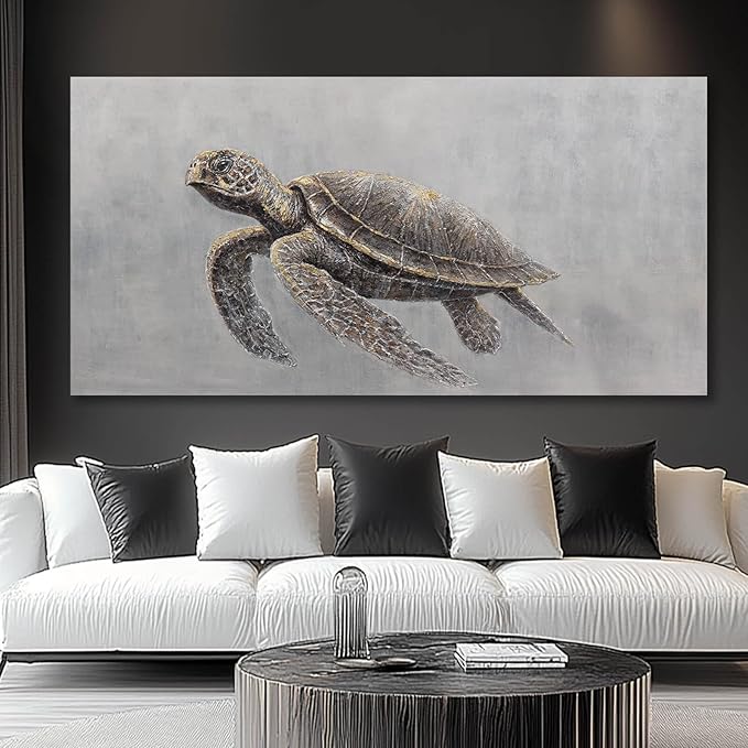 Black Poster Print Simple Picture Canvas Animal Wall Painting 58x29 Large Artwork for Living Room Vintage Kitchen Canvas Art