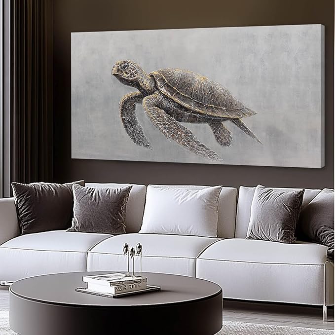 Black Poster Print Simple Picture Canvas Animal Wall Painting 58x29 Large Artwork for Living Room Vintage Kitchen Canvas Art