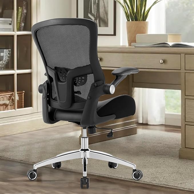 Big and Tall Office Chair, 400lbs Ergonomic Desk Chair with Wide 3D Modeling Foam Seat Cushion Mesh Computer Chair with Lumbar Support, Heavy Duty Executive Task Chair for Home Office, Black