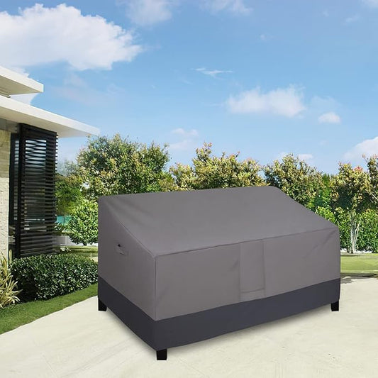 Easy-Going Heavy Duty Waterproof Outdoor Deep 2-Seater Loveseat Couch Patio Furniture Cover with Air Vent, Windproof, Durable
