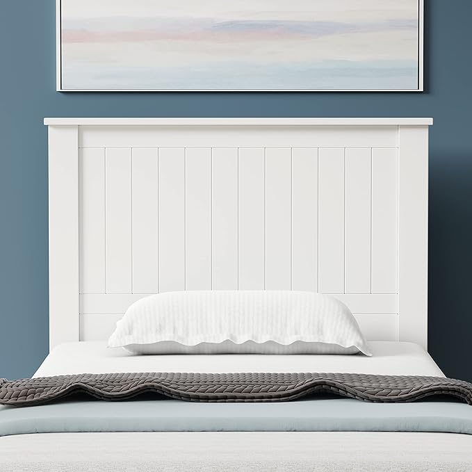 Glenwillow Home Wainscott Wood Panel Headboard in White - Twin Size