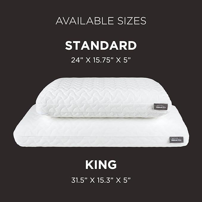 Tempur-Pedic TEMPUR-Cloud Pillow for Sleeping, Standard, White